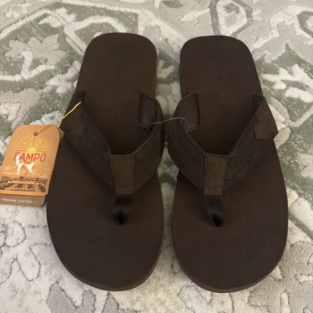 Cobian Lazo Brown Size 13 Mens Flip Flop Sandals‎